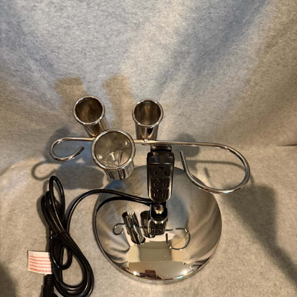 Vintage Professional Salon Styling Appliance Holder with Built-in Power Strip